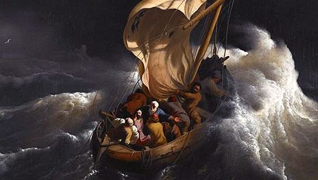 Boat in storm that Jesus calms