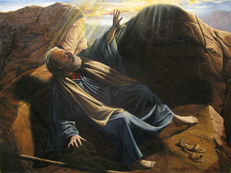 moses in the cleft of the rock